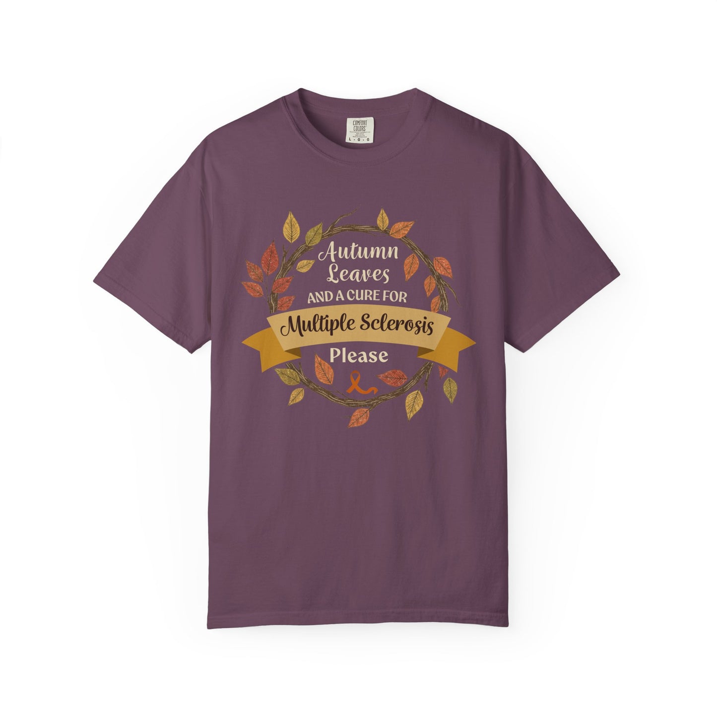 Autumn Leaves Multiple Sclerosis Awareness T-shirt, Unisex Graphic Tee, Fall Fashion, Support MS Research, Gift for Her