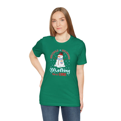 Snowman Melting for a Cure Team Adult Unisex Tee, Multiple Sclerosis Awareness, Charity Shirt, Unisex, Gift for Supporters, Fundraising Apparel