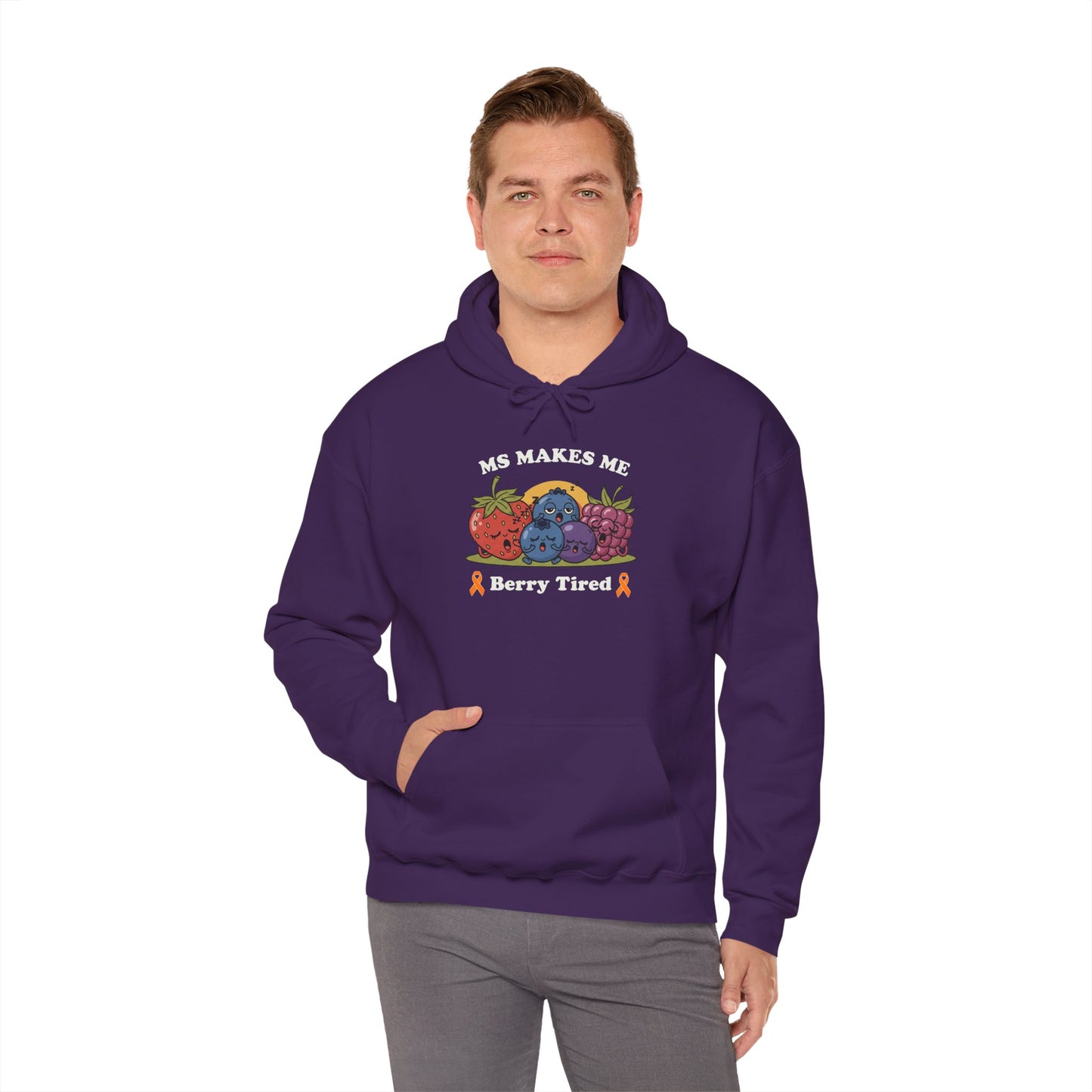 Berry Tired Hoodie - Funny Fruit Sweatshirt, Unisex Apparel, Cute Gift for Fruit Lovers, Cozy Wear, Humor Clothing