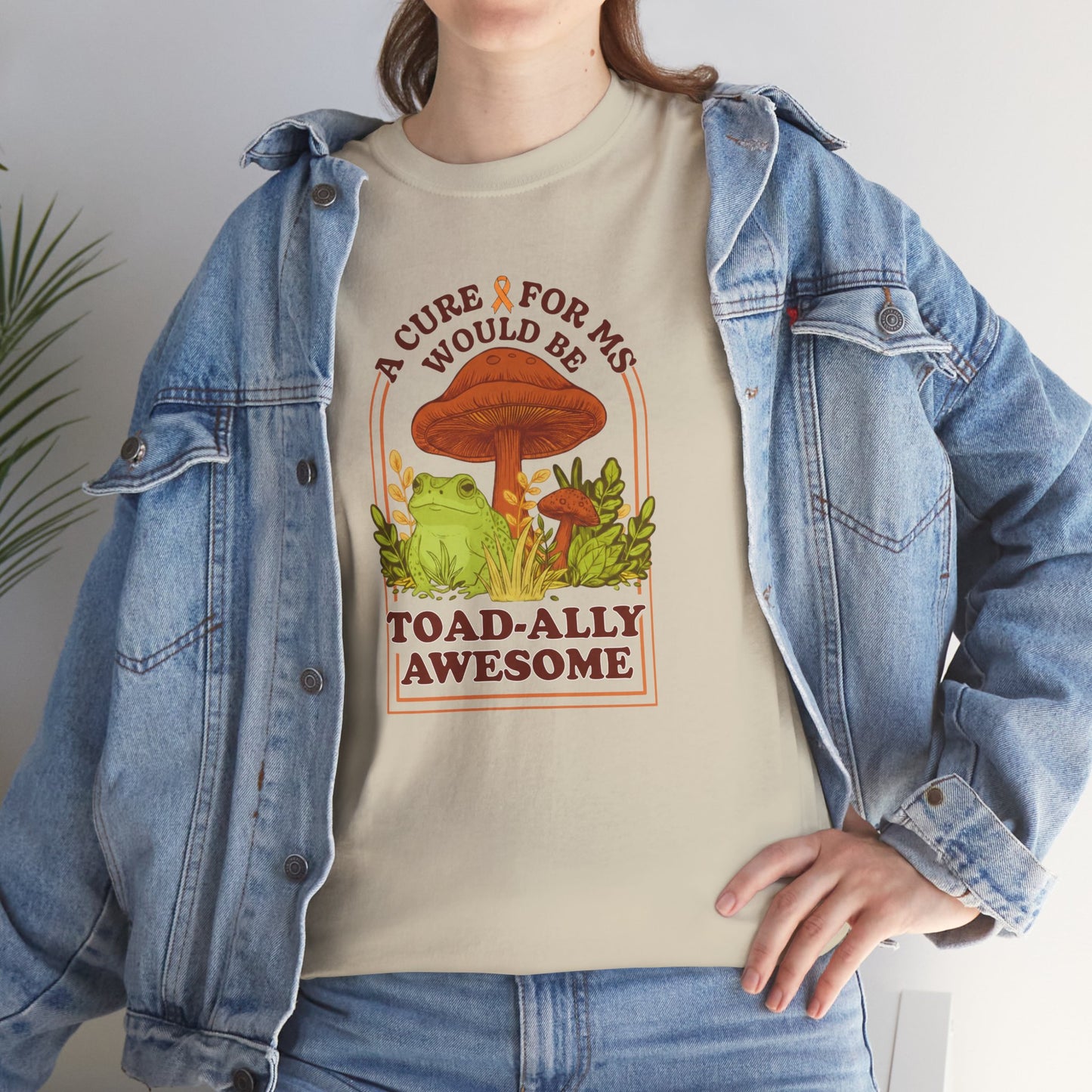 A Toad-ally Awesome Cure for MS T-Shirt Unisex Adult, Funny Mushroom Shirt, Nature Lover Gift, MS Awareness