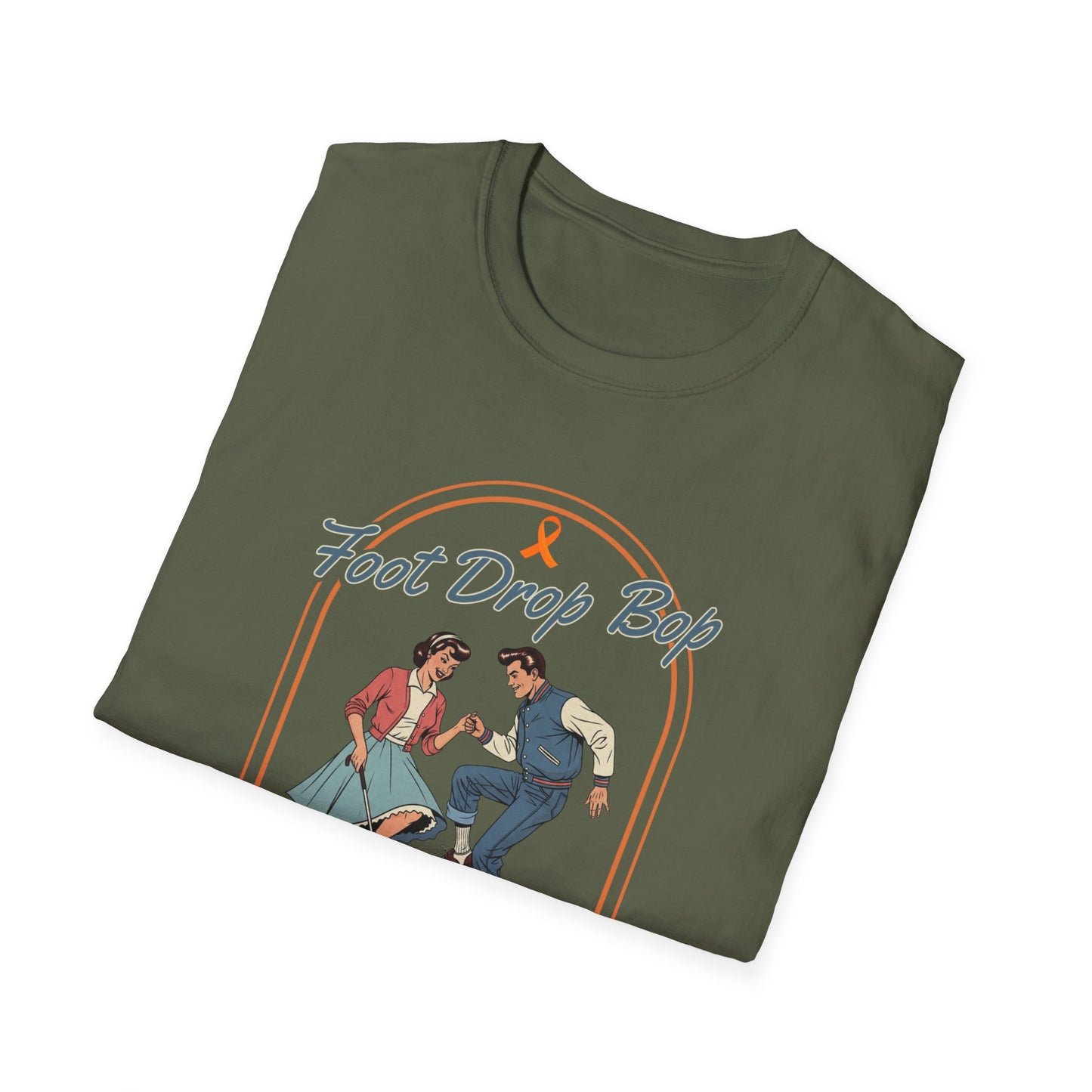 Foot Drop Bop Awareness T-Shirt, Unisex Graphic Tee for Multiple Sclerosis Awareness, Comfortable Casual Wear, Gift for MS Advocates