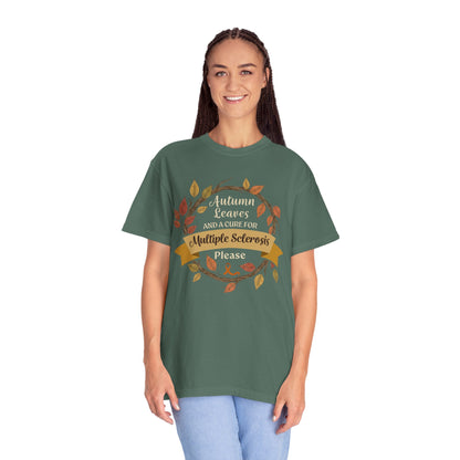 Autumn Leaves Multiple Sclerosis Awareness T-shirt, Unisex Graphic Tee, Fall Fashion, Support MS Research, Gift for Her