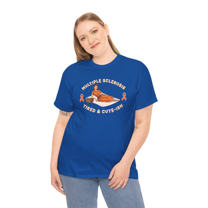 Empowering MS Awareness Tee: Tired & Cute-ish | Supportive Gift, Casual Wear, Disability Awareness, Motivational Apparel, Everyday Style