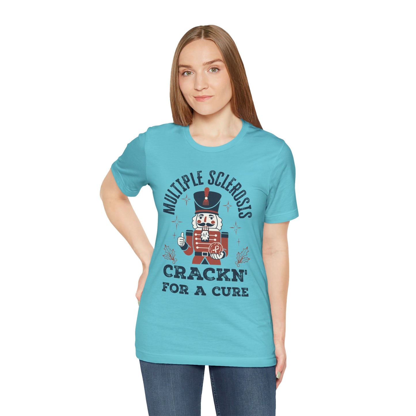 Crack'n For A Cure Nutcracker Adult Tee Multiple Sclerosis Awareness, Charity Shirt, Unisex, Gift for Supporters, Fundraising Apparel