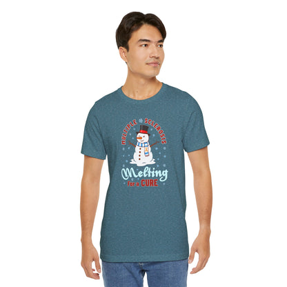 Snowman Melting for a Cure Team Adult Unisex Tee, Multiple Sclerosis Awareness, Charity Shirt, Unisex, Gift for Supporters, Fundraising Apparel