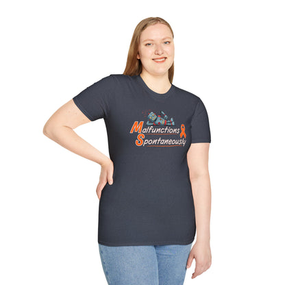 Funny Unisex Softstyle T-Shirt -MS 'Malfunctions Spontaneously' - Casual Wear, Gift for Tech Lovers, Humor Tee, Birthday Present, Geeky [...]