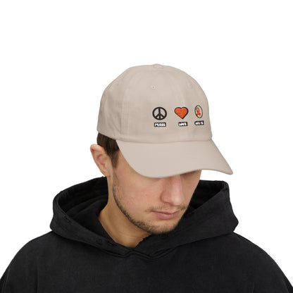 Peace Love CURE MS Dad Cap
