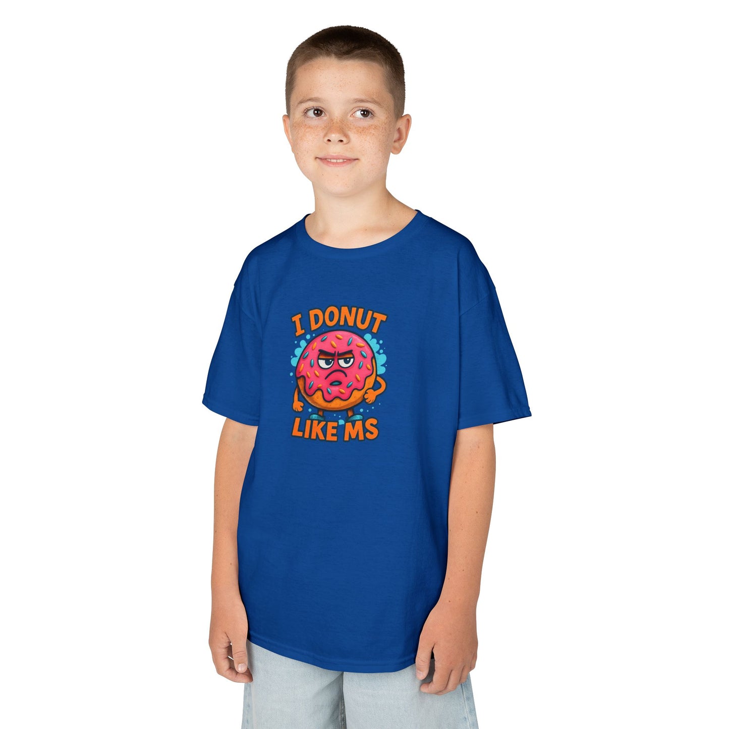 Kids "I Donut Like MS" T-Shirt | Youth Support Shirt for a Loved One with MS | Children's Chronic Illness Awareness Tee