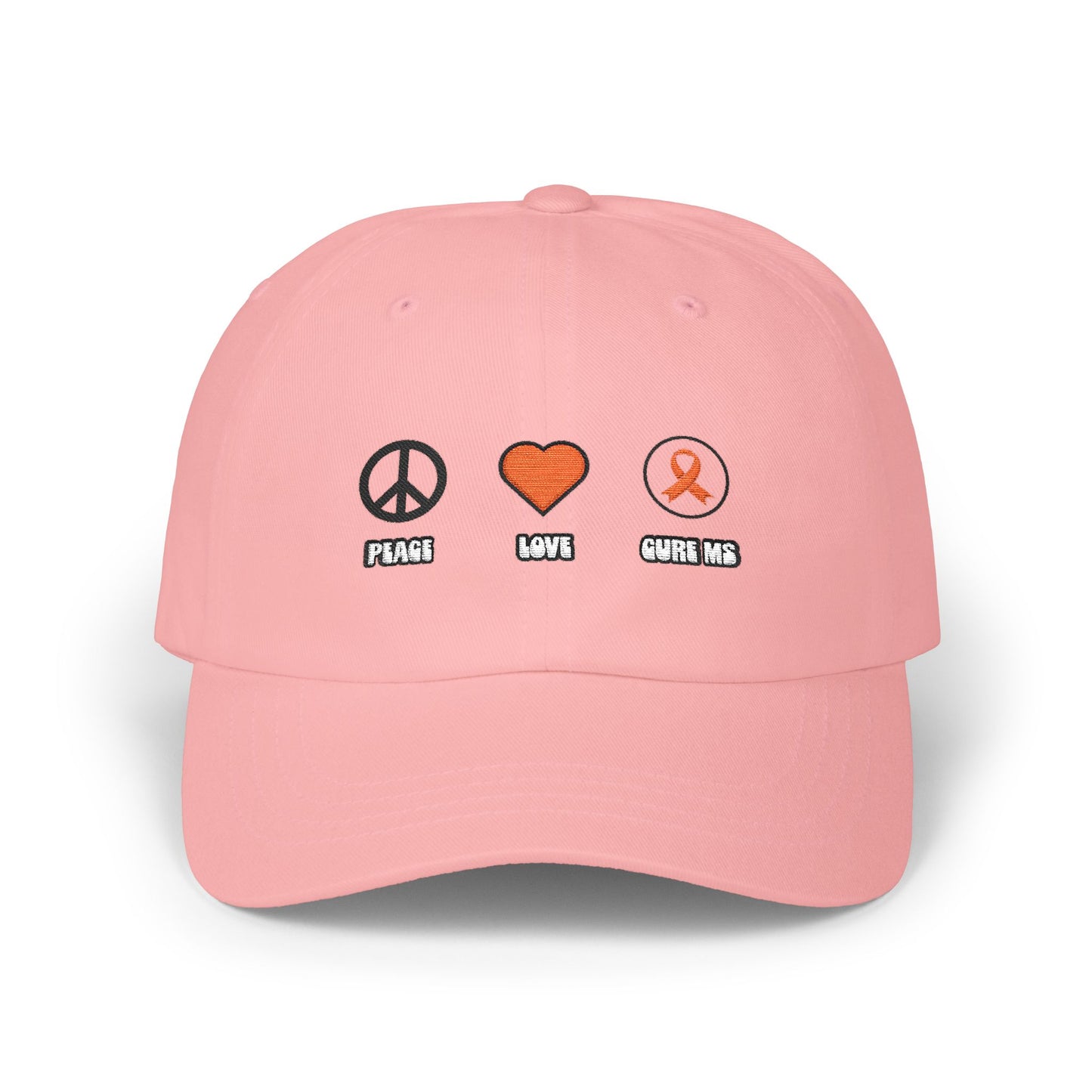 Peace Love CURE MS Dad Cap