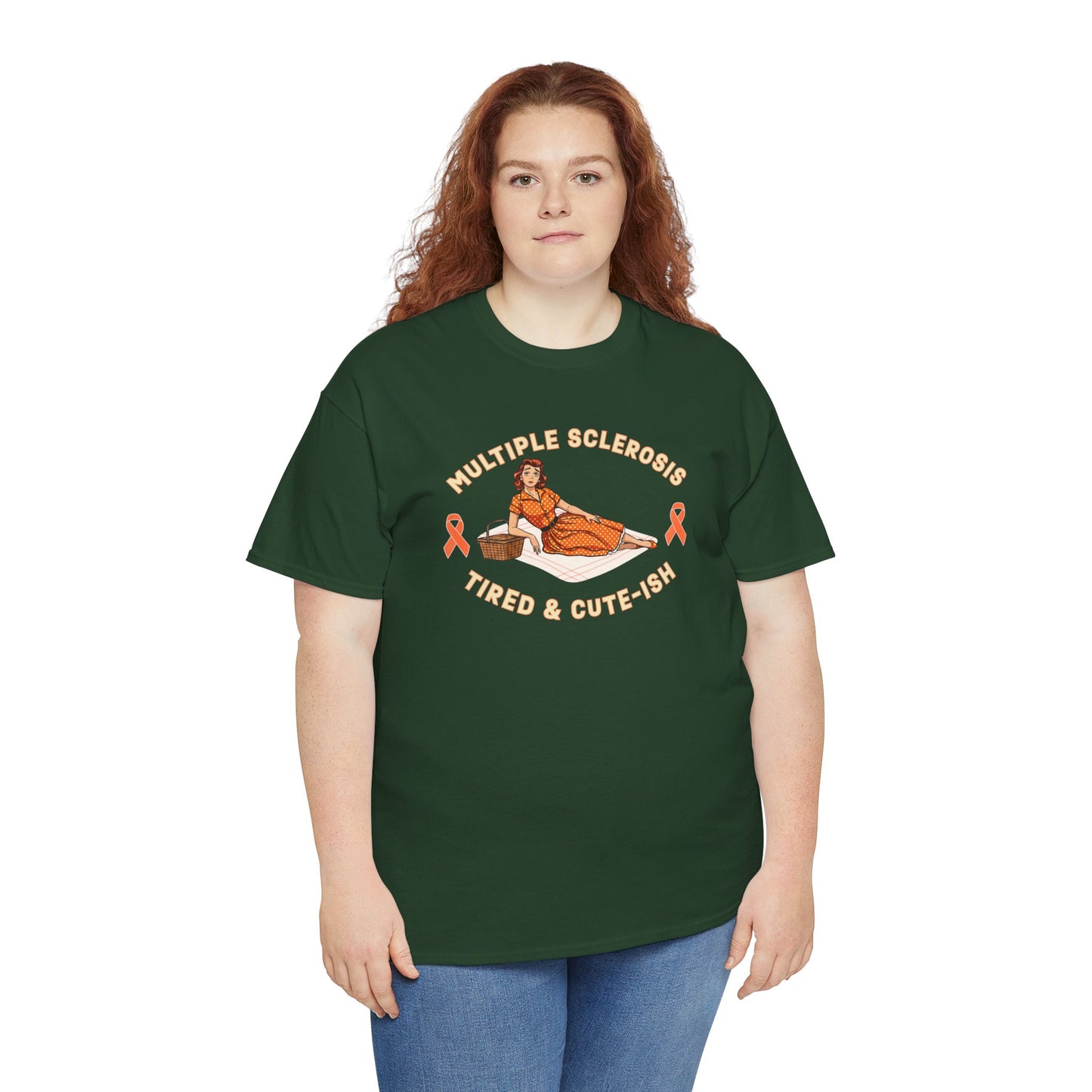 Empowering MS Awareness Tee: Tired & Cute-ish | Supportive Gift, Casual Wear, Disability Awareness, Motivational Apparel, Everyday Style