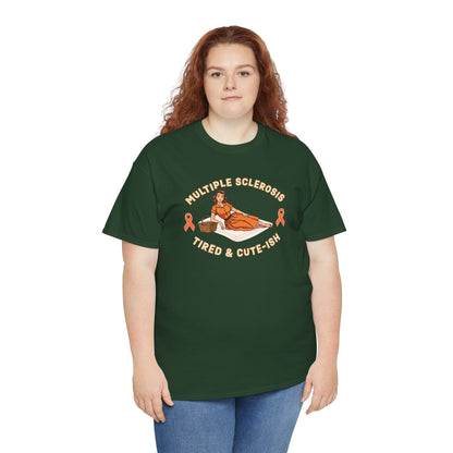 Empowering MS Awareness Tee: Tired & Cute-ish | Supportive Gift, Casual Wear, Disability Awareness, Motivational Apparel, Everyday Style