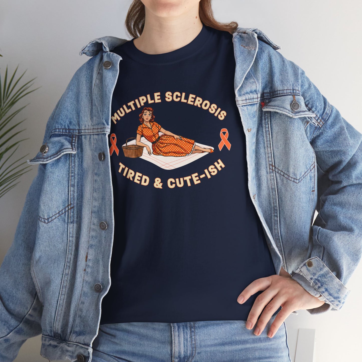 Empowering MS Awareness Tee: Tired & Cute-ish | Supportive Gift, Casual Wear, Disability Awareness, Motivational Apparel, Everyday Style