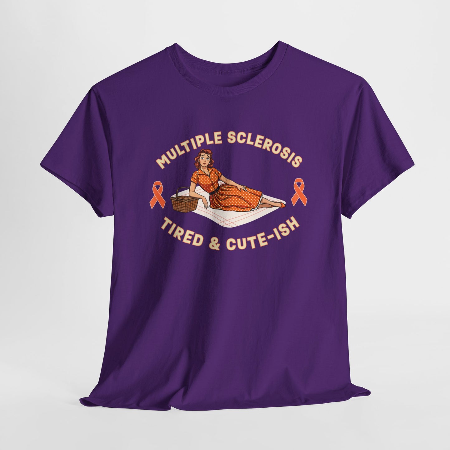 Empowering MS Awareness Tee: Tired & Cute-ish | Supportive Gift, Casual Wear, Disability Awareness, Motivational Apparel, Everyday Style
