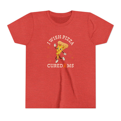Youth I Wish Pizza CURED MS Short Sleeve Tee for Multiple Sclerosis Awareness