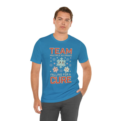 Falling for a Cure Team Tee- Adult Multiple Sclerosis Awareness, Charity Shirt, Unisex, Gift for Supporters, Fundraising Apparel
