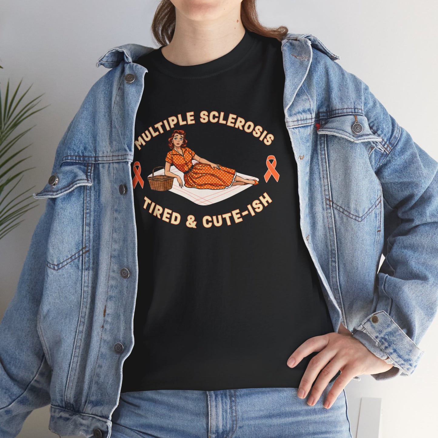 Empowering MS Awareness Tee: Tired & Cute-ish | Supportive Gift, Casual Wear, Disability Awareness, Motivational Apparel, Everyday Style