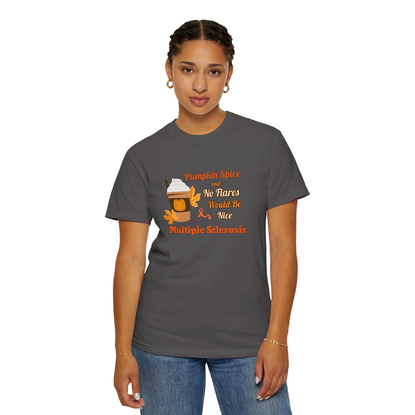 Pumpkin Spice & No Flares Would Be Nice - Unisex Garment-Dyed T-shirt