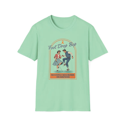 Foot Drop Bop Awareness T-Shirt, Unisex Graphic Tee for Multiple Sclerosis Awareness, Comfortable Casual Wear, Gift for MS Advocates