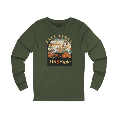 Long Sleeve Tee - Fall Vibes with MS Vintage Pumpkin Patch