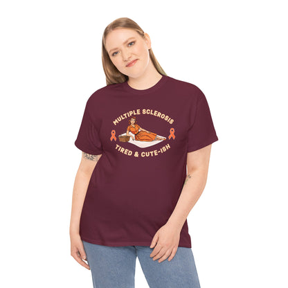 Empowering MS Awareness Tee: Tired & Cute-ish | Supportive Gift, Casual Wear, Disability Awareness, Motivational Apparel, Everyday Style