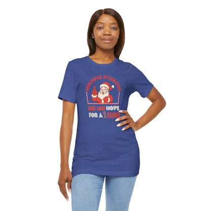 Ho Ho HOPE for a Cure Adult Tee, Multiple Sclerosis Awareness, Charity Shirt, Unisex, Gift for Supporters, Fundraising Apparel