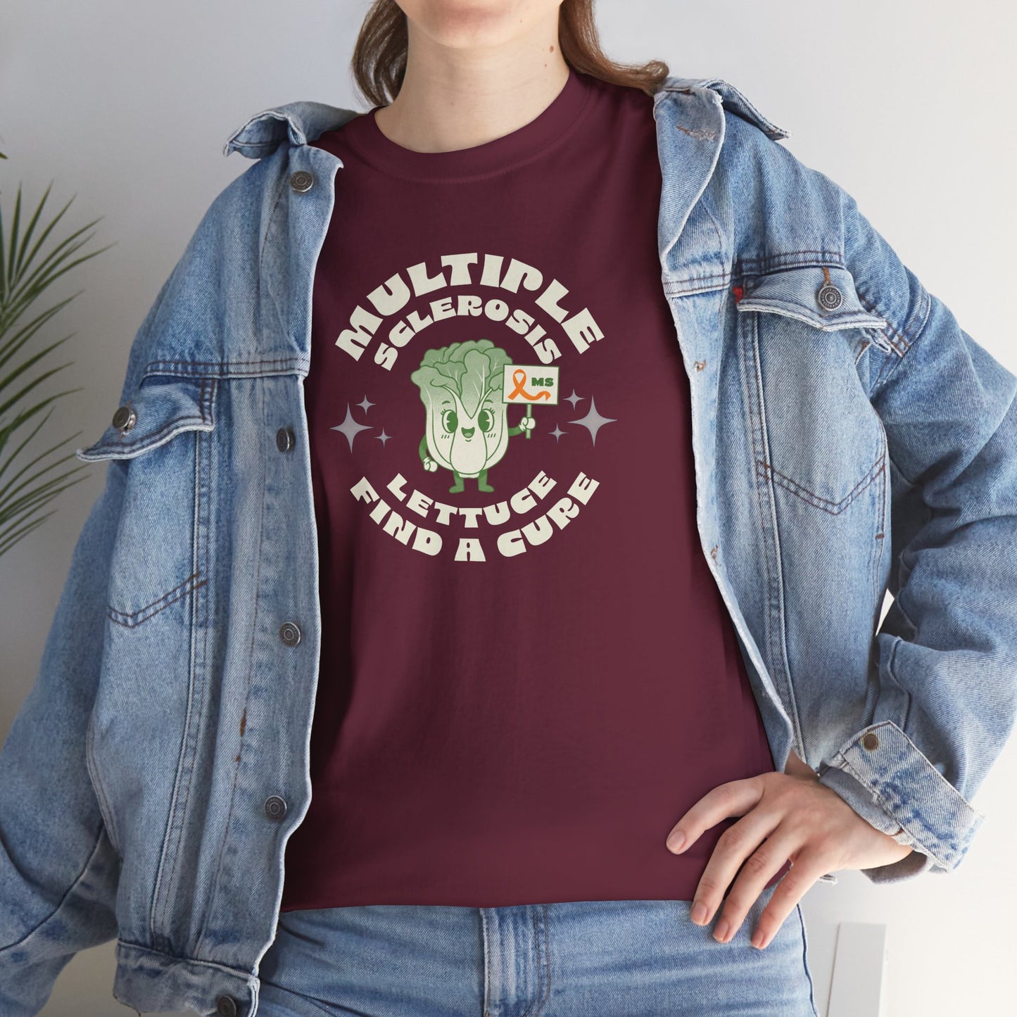MS Awareness Punny Lettuce Find A Cure - Tee Unisex Adult for MS warriors, supporters, awareness