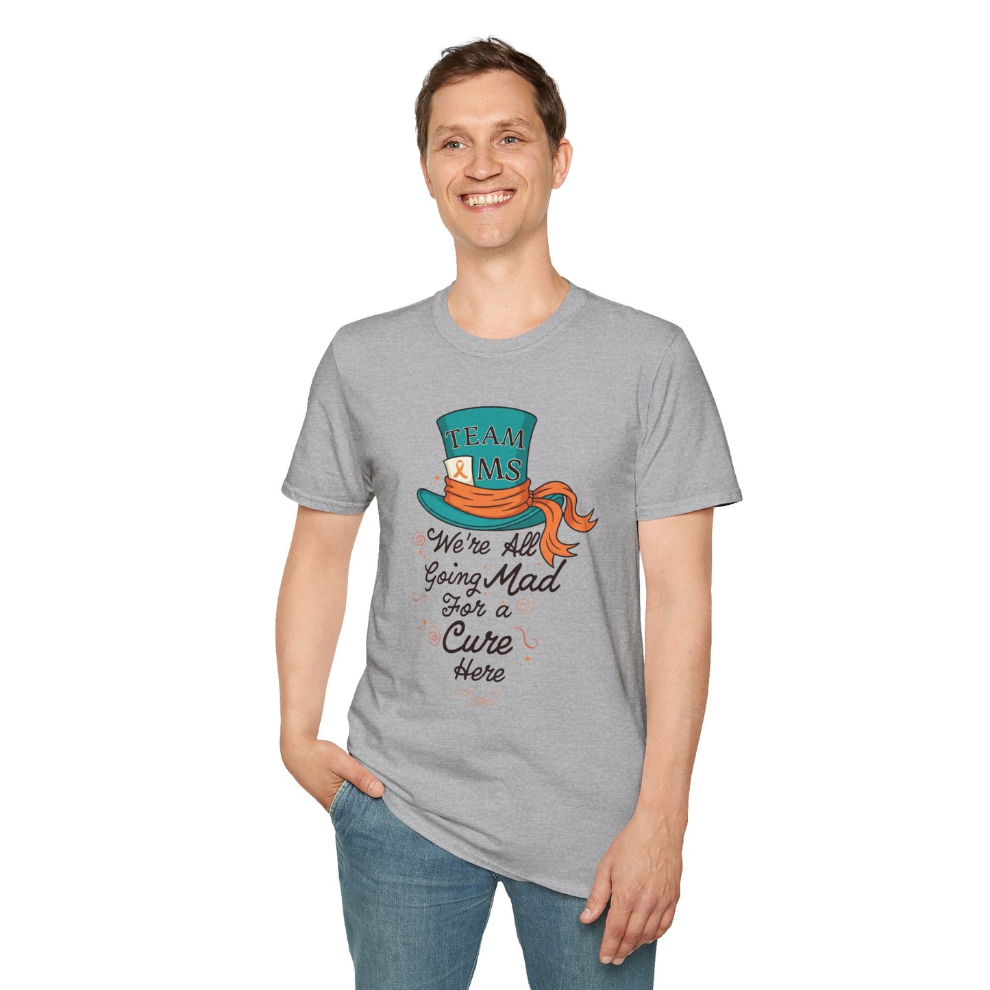 Mad For a Cure T-Shirt, Team MS Shirt, Unisex Softstyle Tee, Cure Awareness Tee, Fun Gift for Alice in Wonderland Fans, Birthday Gift, [...]