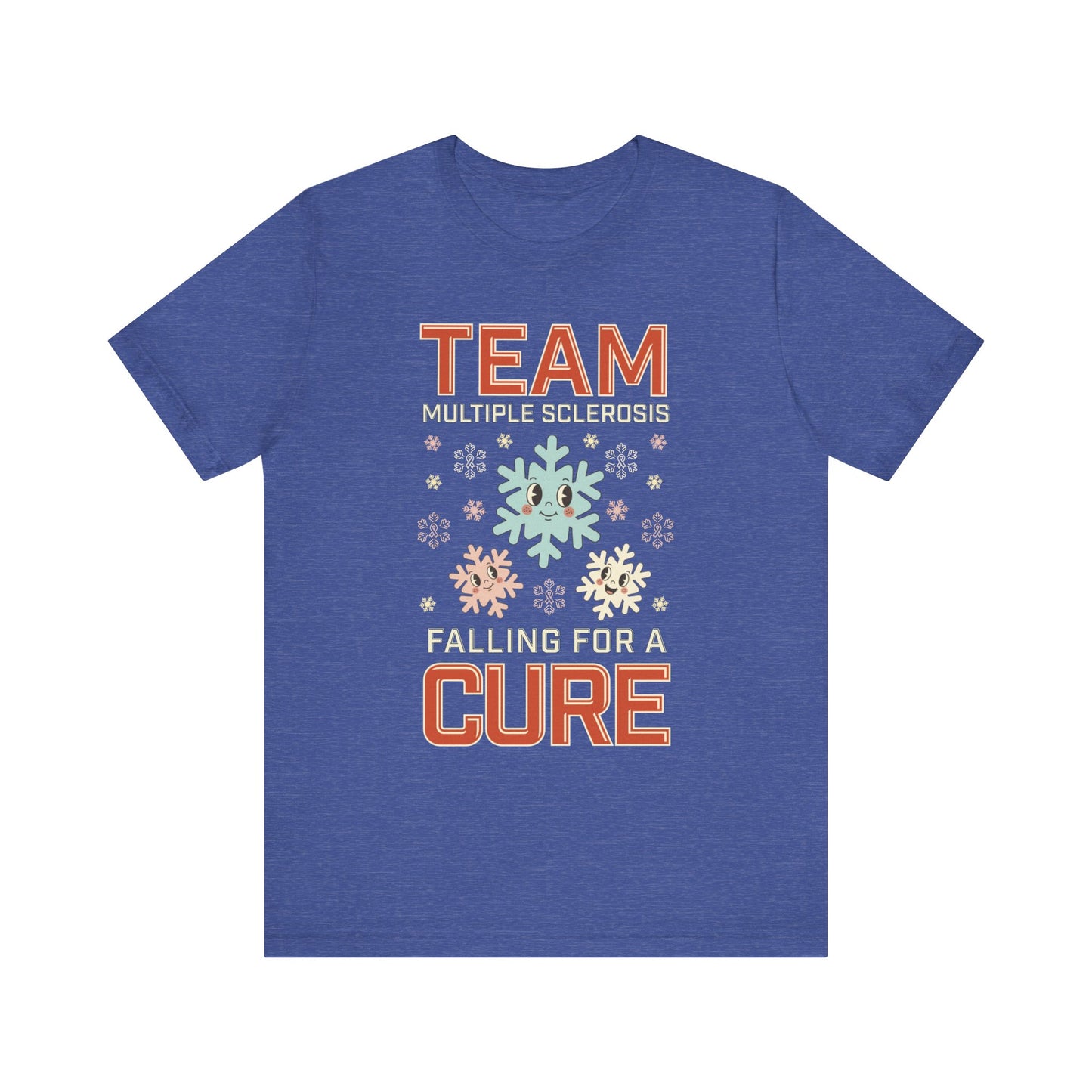 Falling for a Cure Team Tee- Adult Multiple Sclerosis Awareness, Charity Shirt, Unisex, Gift for Supporters, Fundraising Apparel