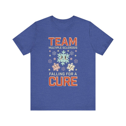 Falling for a Cure Team Tee- Adult Multiple Sclerosis Awareness, Charity Shirt, Unisex, Gift for Supporters, Fundraising Apparel