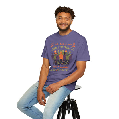 Funny MS Awareness Zombie T-shirt- Give Us Your Healthy Brains