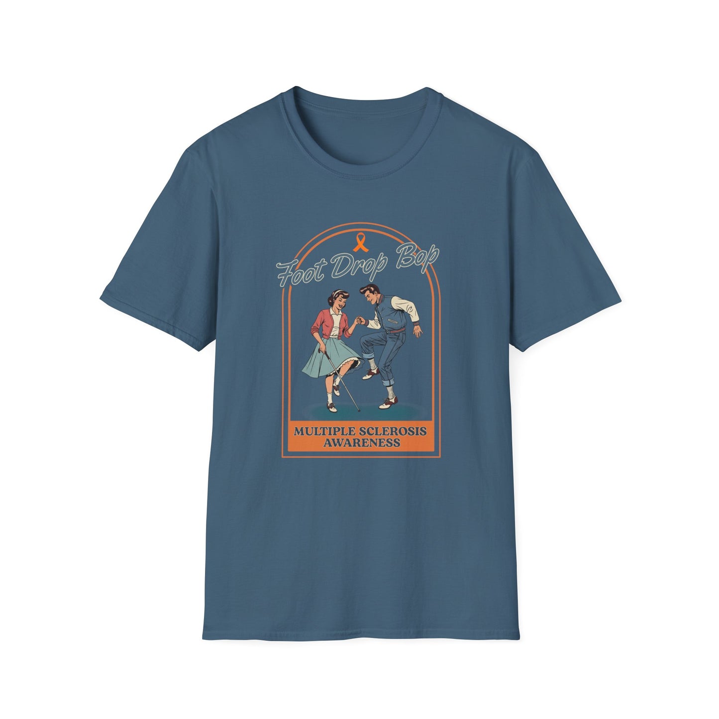 Foot Drop Bop Awareness T-Shirt, Unisex Graphic Tee for Multiple Sclerosis Awareness, Comfortable Casual Wear, Gift for MS Advocates