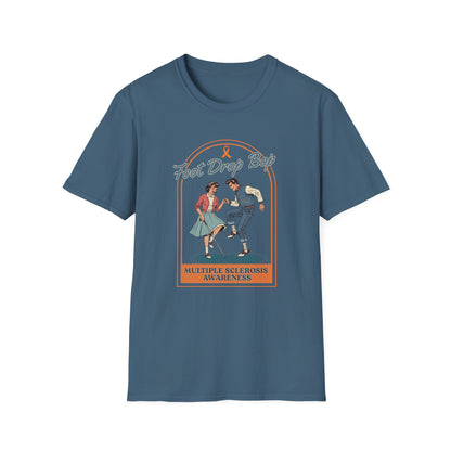 Foot Drop Bop Awareness T-Shirt, Unisex Graphic Tee for Multiple Sclerosis Awareness, Comfortable Casual Wear, Gift for MS Advocates