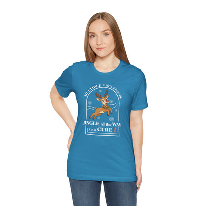 Jingle All The Way To A Cure For MS T-Shirt | Multiple Sclerosis Christmas Tee
