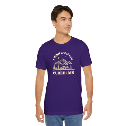 Cute I Wish CAMPING Cured MS Adult- Tee Multiple Sclerosis Awareness, Charity Shirt, Unisex, Gift for Supporters, Fundraising Apparel