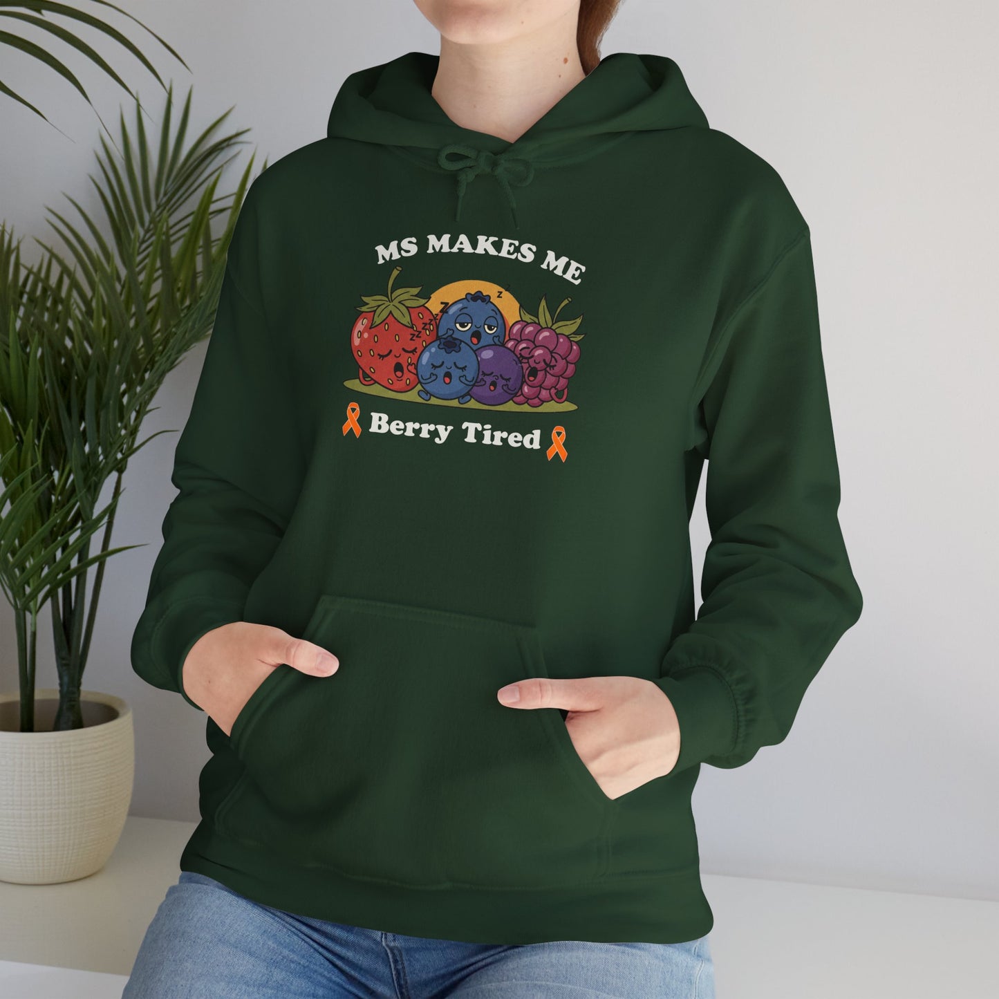 Berry Tired Hoodie - Funny Fruit Sweatshirt, Unisex Apparel, Cute Gift for Fruit Lovers, Cozy Wear, Humor Clothing