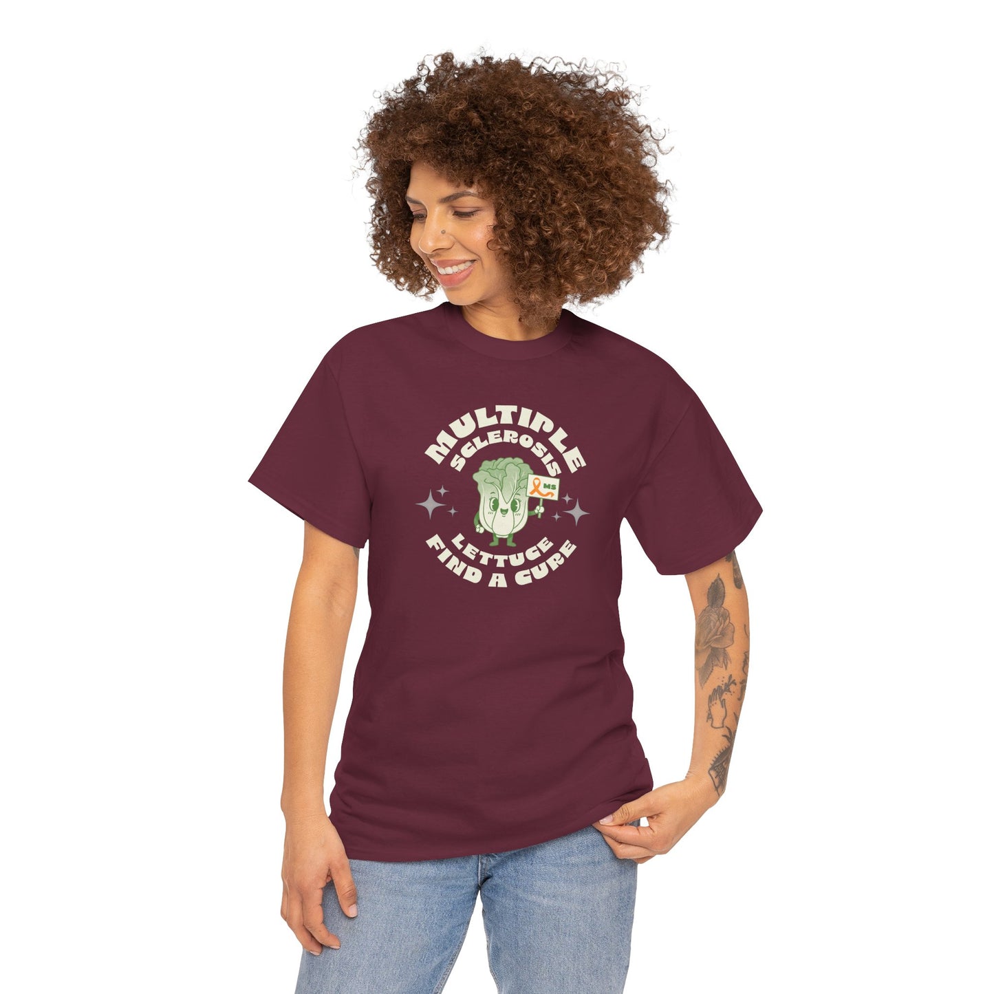 MS Awareness Punny Lettuce Find A Cure - Tee Unisex Adult for MS warriors, supporters, awareness