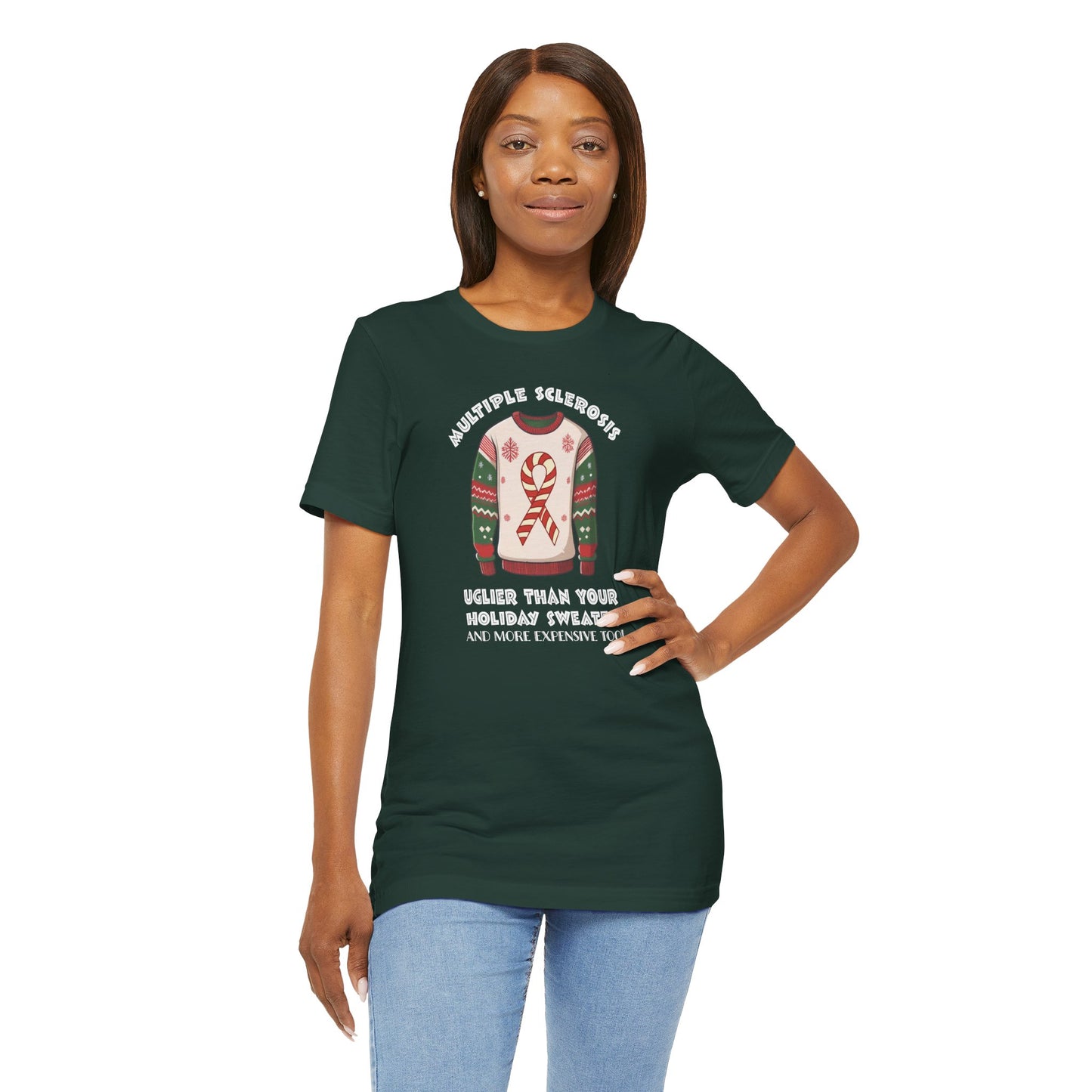 MS Uglier Than Your Christmas Sweater Adult Multiple Sclerosis Awareness, Charity Shirt, Unisex, Gift for Supporters, Fundraising Apparel