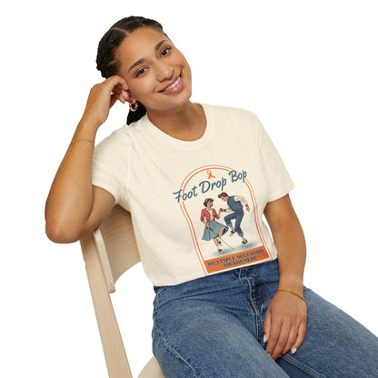 Foot Drop Bop Awareness T-Shirt, Unisex Graphic Tee for Multiple Sclerosis Awareness, Comfortable Casual Wear, Gift for MS Advocates
