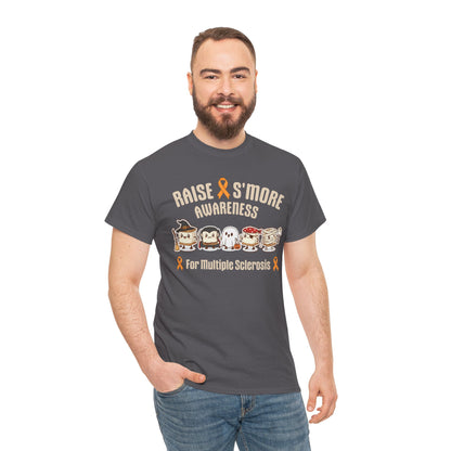 Cute Raise Awareness S'More  Adult Unisex Cotton T-Shirt- Multiple Sclerosis Support Shirt, S'More Fun for a Cause, Gift for Awareness Events