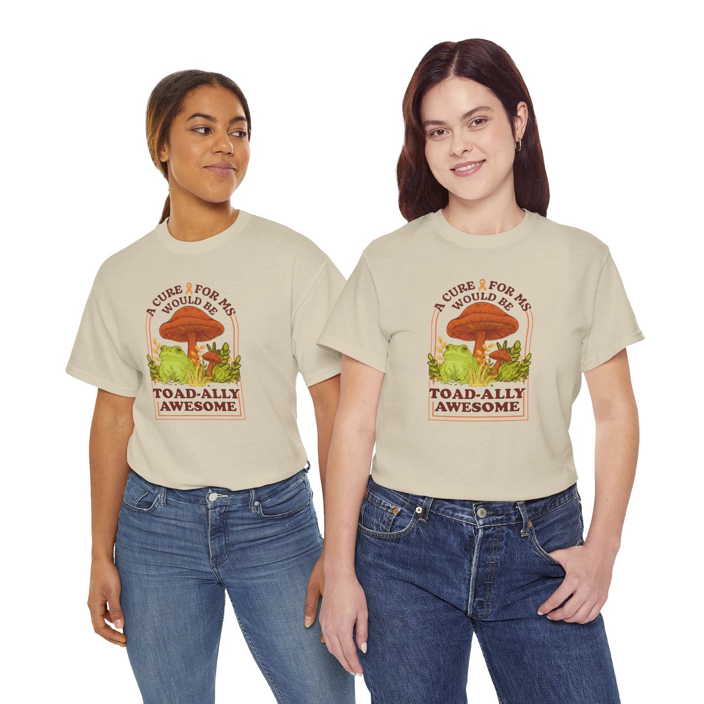 A Toad-ally Awesome Cure for MS T-Shirt Unisex Adult, Funny Mushroom Shirt, Nature Lover Gift, MS Awareness