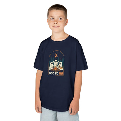 Kids Cute Boo to MS - Unisex Tee Kids for Halloween and Multiple Sclerosis Awareness