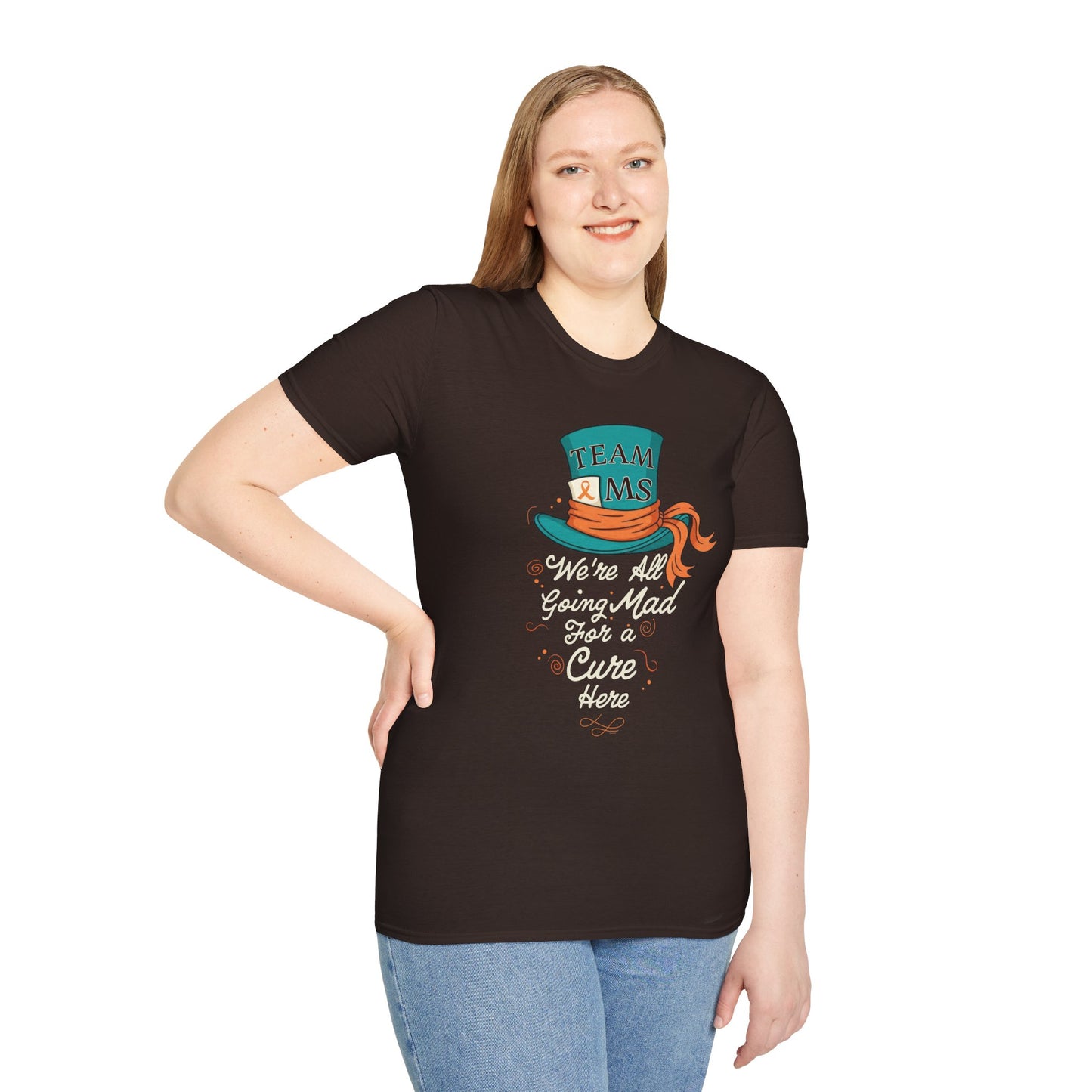 Mad For a Cure T-Shirt, Team MS Shirt, Unisex Softstyle Tee, Cure Awareness Tee, Fun Gift for Alice in Wonderland Fans, Birthday Gift, [...]