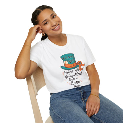 Mad For a Cure T-Shirt, Team MS Shirt, Unisex Softstyle Tee, Cure Awareness Tee, Fun Gift for Alice in Wonderland Fans, Birthday Gift, [...]