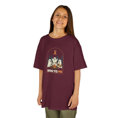 Kids Cute Boo to MS - Unisex Tee Kids for Halloween and Multiple Sclerosis Awareness