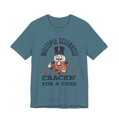 Crack'n For A Cure Nutcracker Adult Tee Multiple Sclerosis Awareness, Charity Shirt, Unisex, Gift for Supporters, Fundraising Apparel