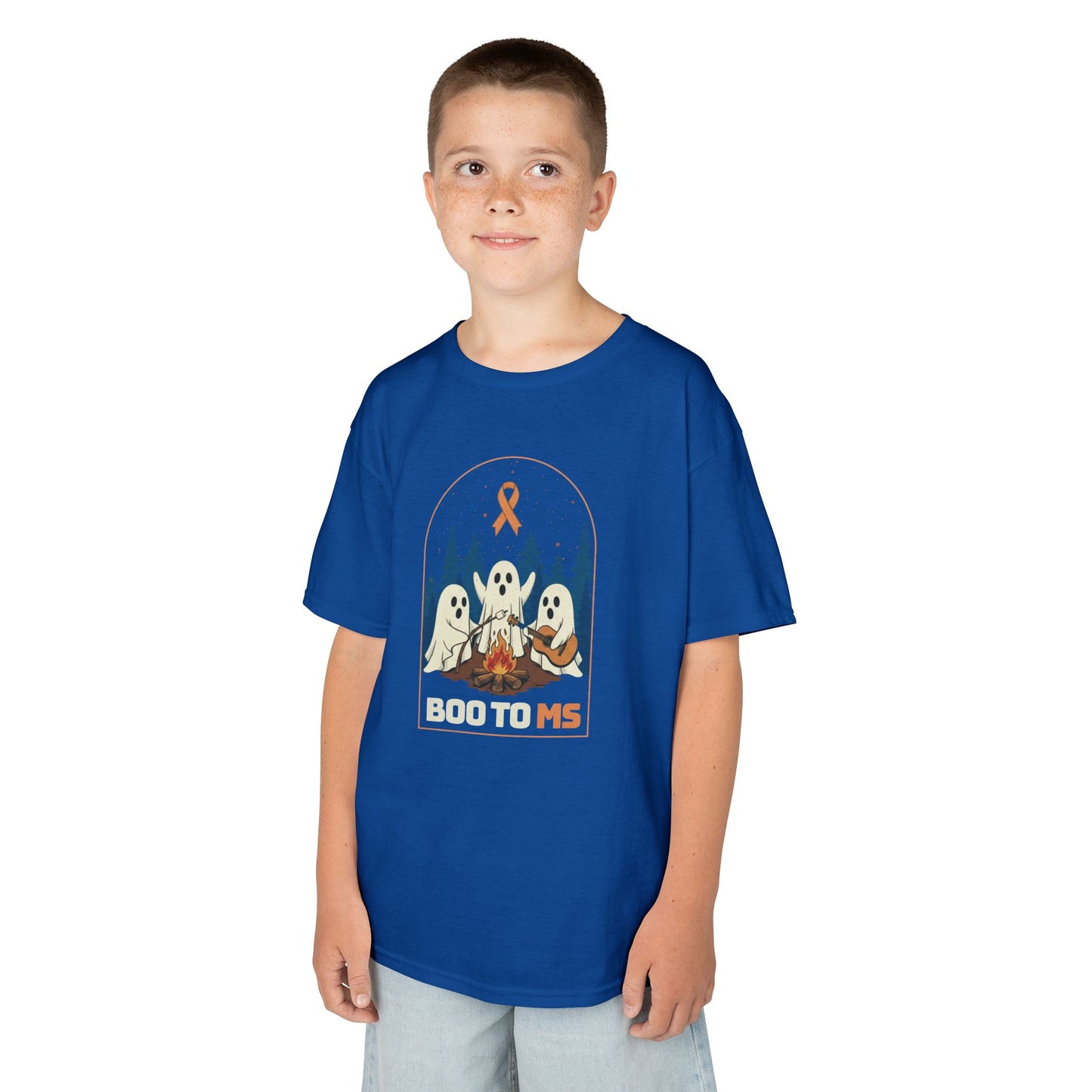 Kids Cute Boo to MS - Unisex Tee Kids for Halloween and Multiple Sclerosis Awareness