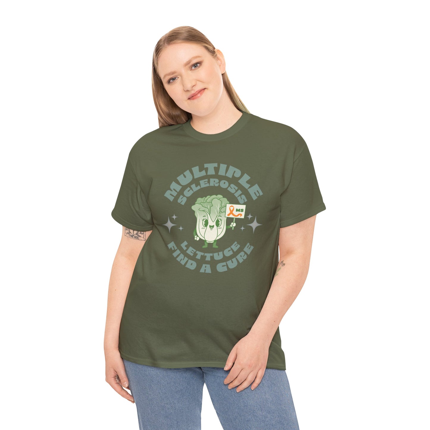 MS Awareness Punny Lettuce Find A Cure - Tee Unisex Adult for MS warriors, supporters, awareness