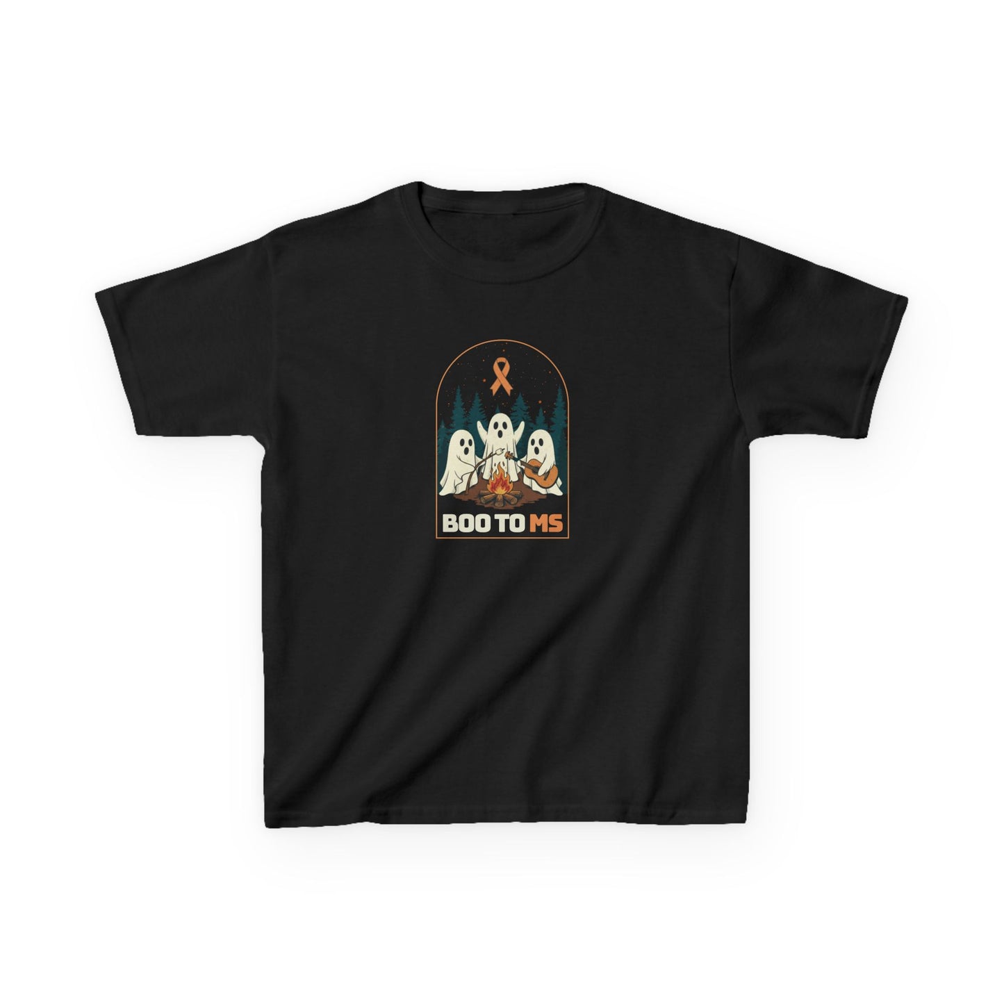 Kids Cute Boo to MS - Unisex Tee Kids for Halloween and Multiple Sclerosis Awareness