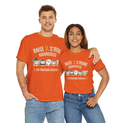 Cute Raise Awareness S'More  Adult Unisex Cotton T-Shirt- Multiple Sclerosis Support Shirt, S'More Fun for a Cause, Gift for Awareness Events