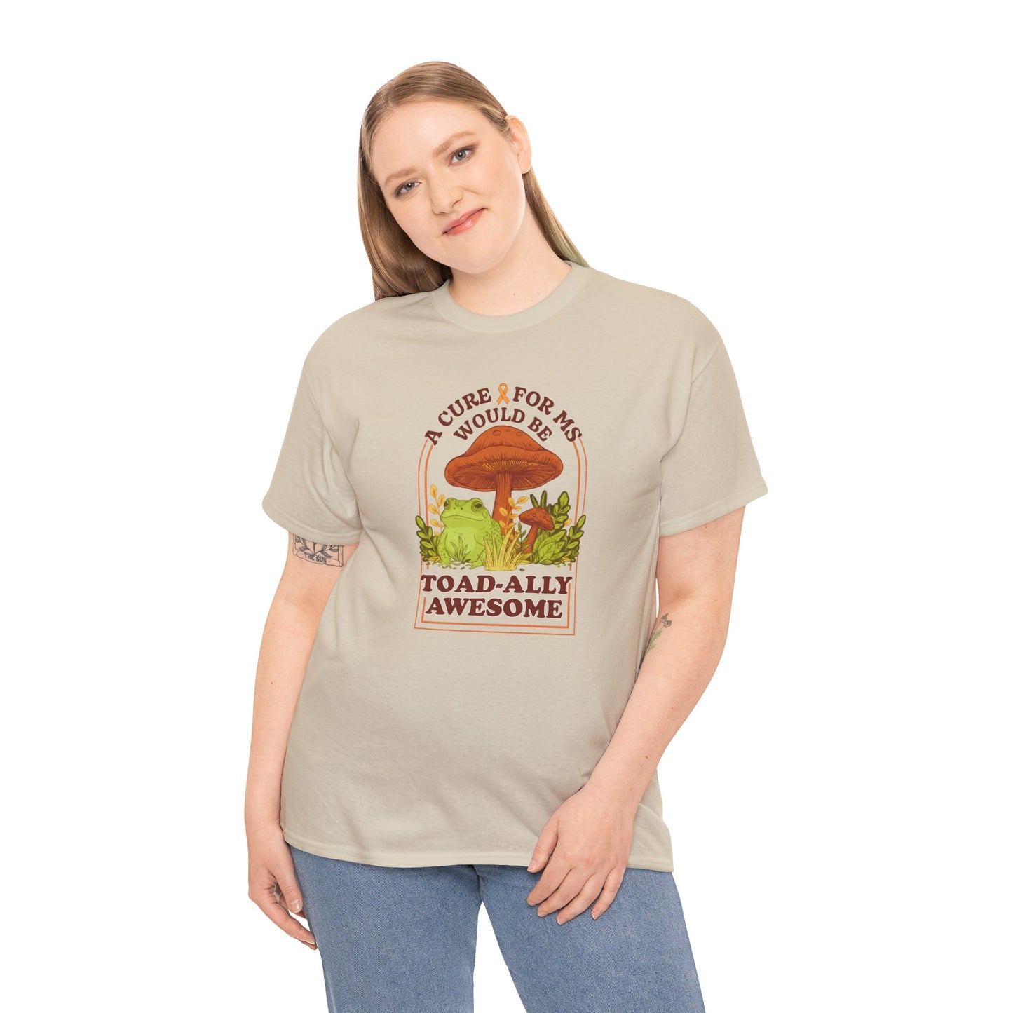 A Toad-ally Awesome Cure for MS T-Shirt Unisex Adult, Funny Mushroom Shirt, Nature Lover Gift, MS Awareness